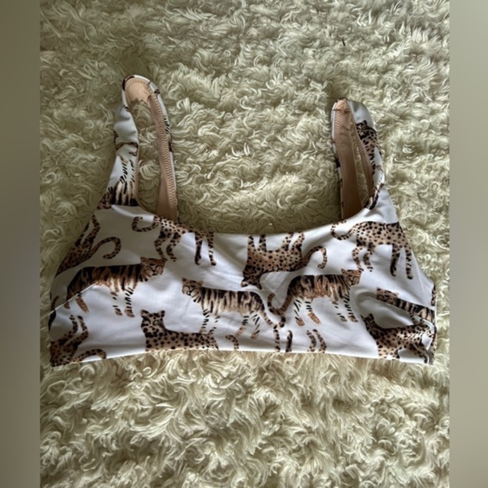 Aerie Tan and Brown Swim top‎